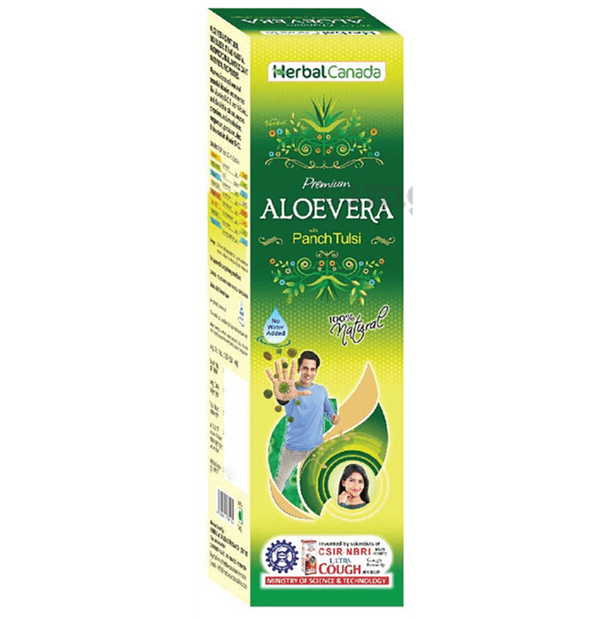 Herbal Canada Herbal Premium Aloevera with Panch Tulsi Juice Sugar Free