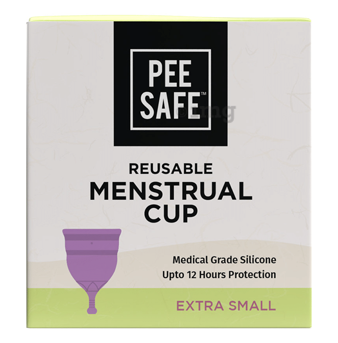 Pee Safe Reusable Menstrual Cup with Medical Grade Silicone for Women XS