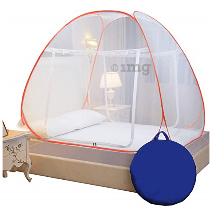Classic Strong 30GSM Polyster Mosquito Net King Orange
