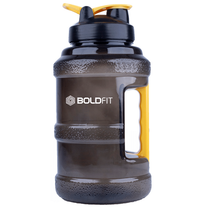 Boldfit Gym Gallon Water Jug Bottle Transparent Yellow