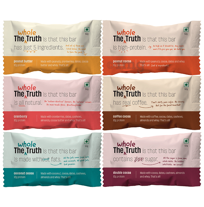 The Whole Truth Protein Bar (52gm Each) | All in One