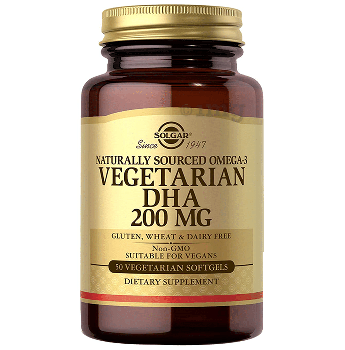 Solgar Naturally Sourced Omega-3 DHA 200mg Vegetarian Softgel