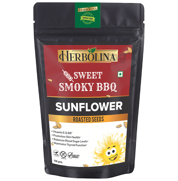 Herbolina Sunflower Roasted Seeds (150gm Each) Sweet Smoky BBQ