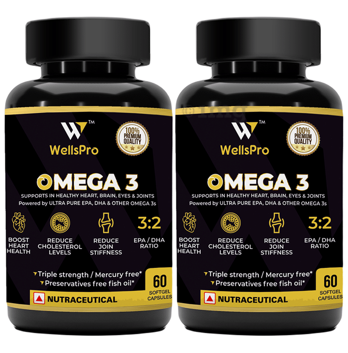 WellsPro Omega 3 Softgel Capsule (60 Each)