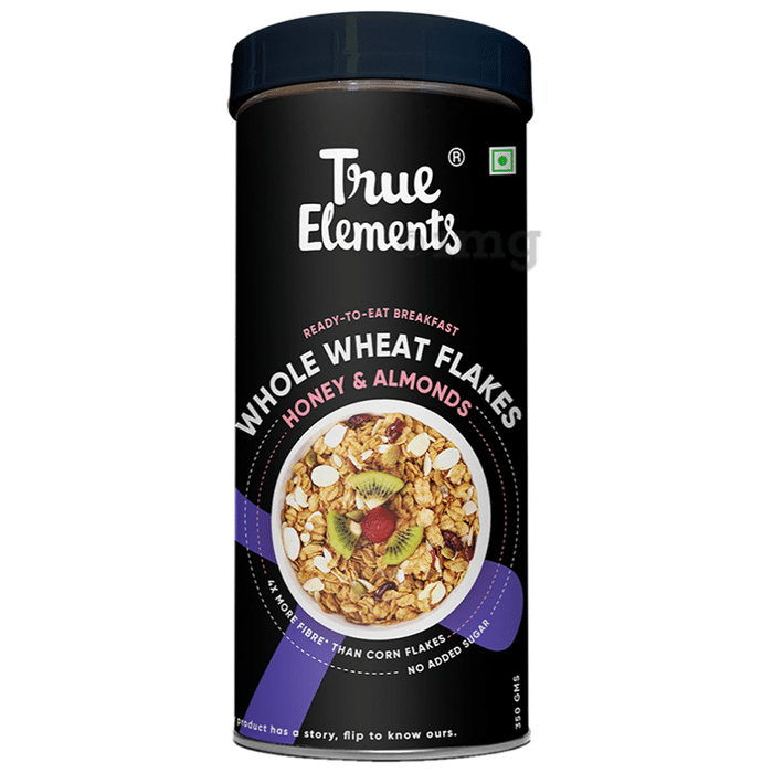 True Elements Whole Wheat Flakes with Honey & Almonds