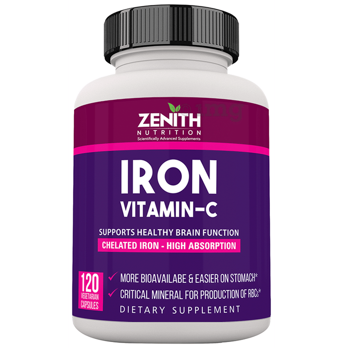 Zenith Nutrition Iron Vitamin-C Vegetarian Capsule
