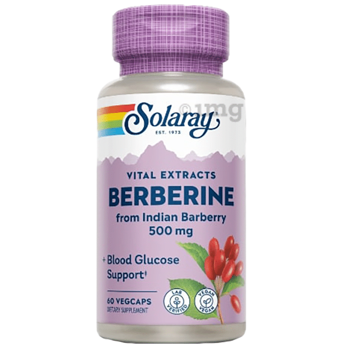 Solaray Berberine 500mg Vegcaps | For Blood Glucose Support