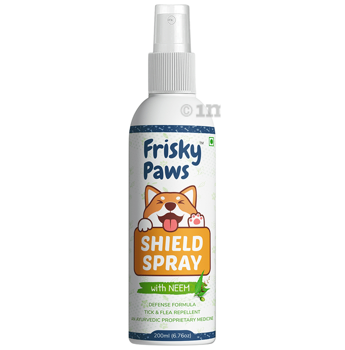 Frisky Paws Shield Spray with Neem for Pets (200ml Each)