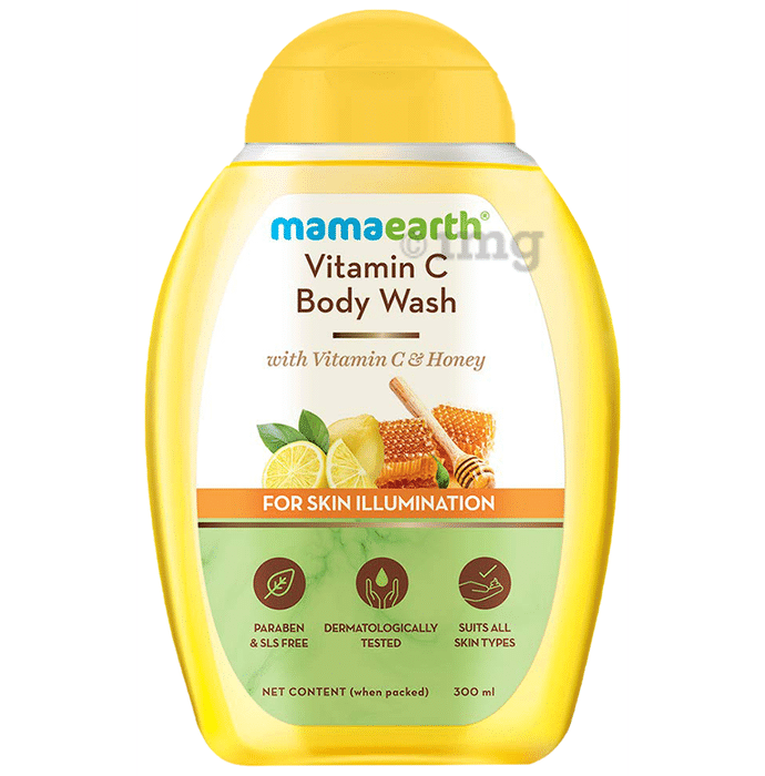 Mamaearth Vitamin C Body Wash | Paraben & SLS-Free | For All Skin Types