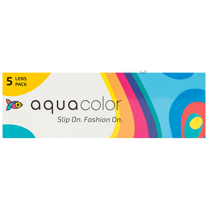 Aquacolor Daily Disposable Colored Contact Lens with UV Protection Optical Power -3.25 Icy Blue