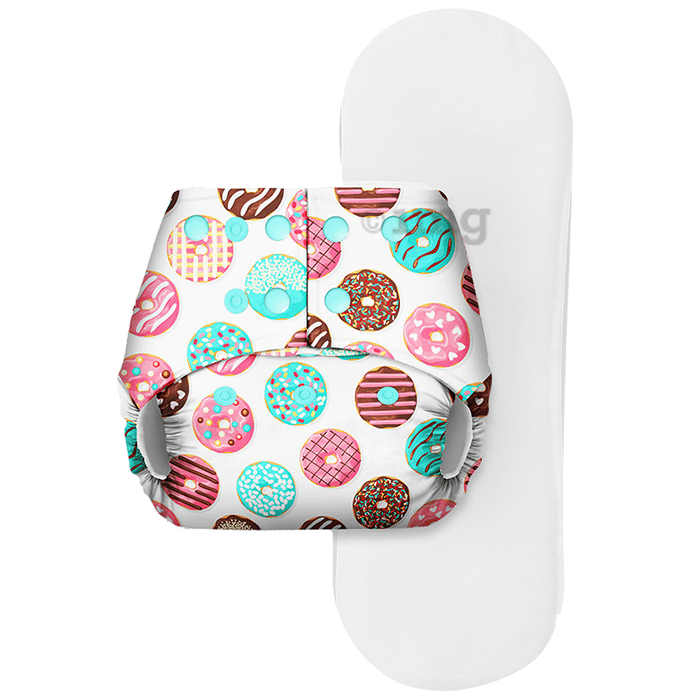 Basic Pocket Diaper with Dry Feel Pad Free Size Donut