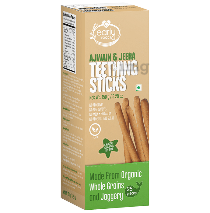 Early Foods Ajwain & Jeera Teething Sticks (25 Each)