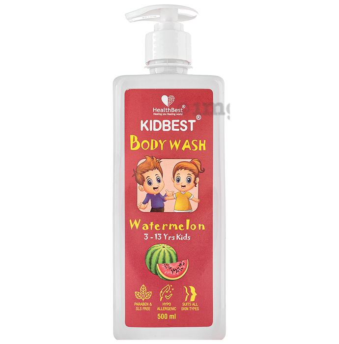 HealthBest Kidbest Body Wash for 3 to 13 yrs Kids Watermelon