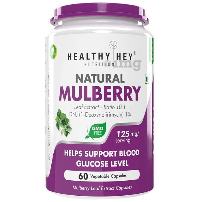 HealthyHey Natural Mulberry 125mg Ratio 10:1 Vegetable Capsule