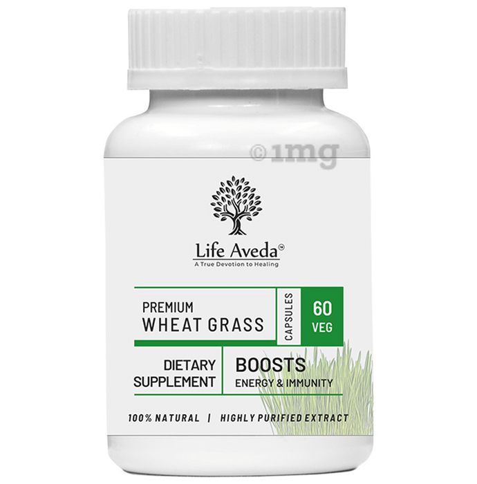 Life Aveda Premium Wheat Grass Veg Capsule