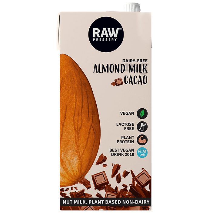 Raw Pressery Dairy-Free Almond Milk (1000ml Each) Cacao