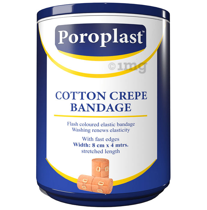 Poroplast Cotton Crepe Bandage 8cm x 4m