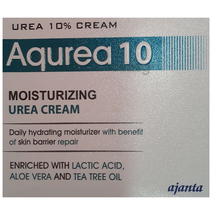 Aqurea 10 Moisturizing Urea Cream with Lactic Acid, Aloe Vera & Tea Tree Oil