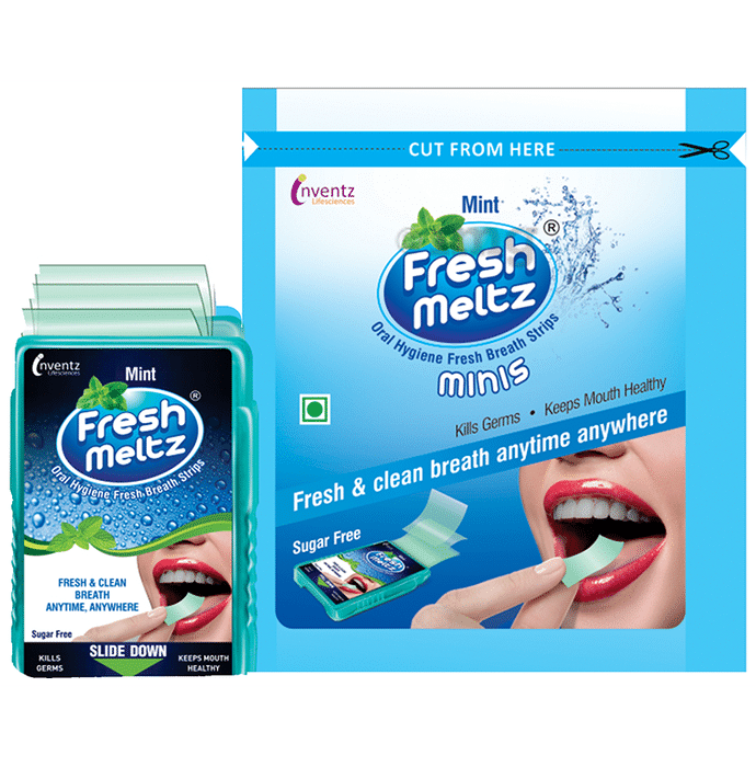 Freshmeltz Oral Hygiene Fresh Breath Strip Minis (10 Each) Mint Sugar Free