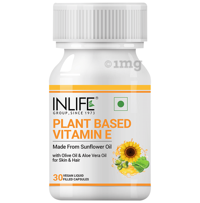 Inlife Plant Based Vitamin E Vegan Liquid Filled Capsule