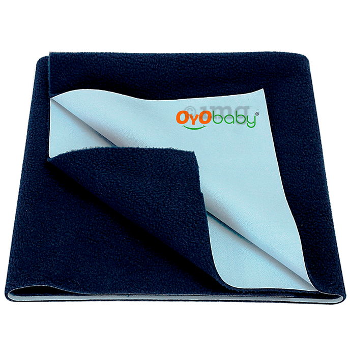 Oyo Baby Waterproof Bed Protector Baby Dry Sheet Large Dark Blue