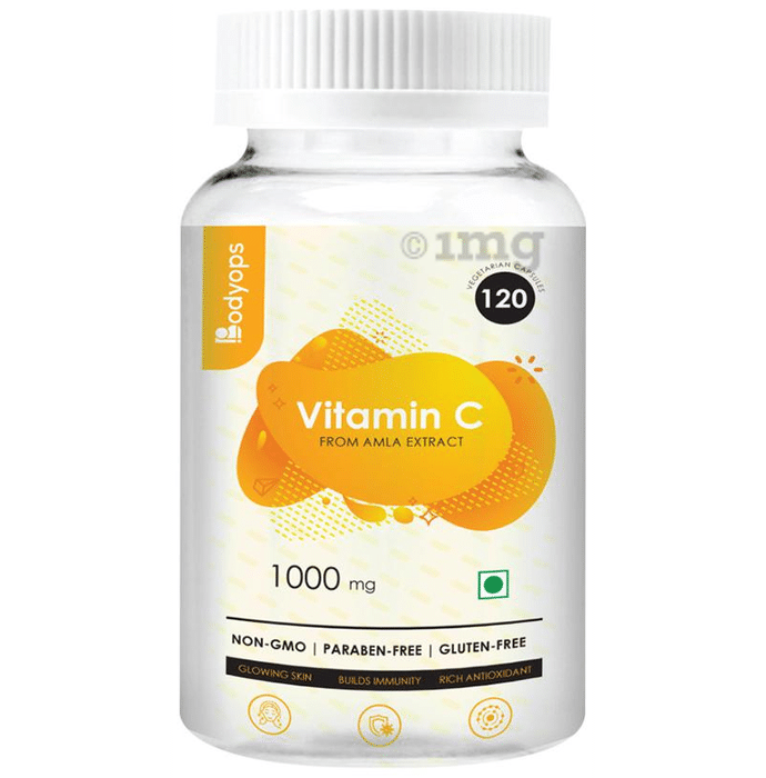 Bodyops Vitamin C Amla Extract 1000mg Vegetarian Capsule