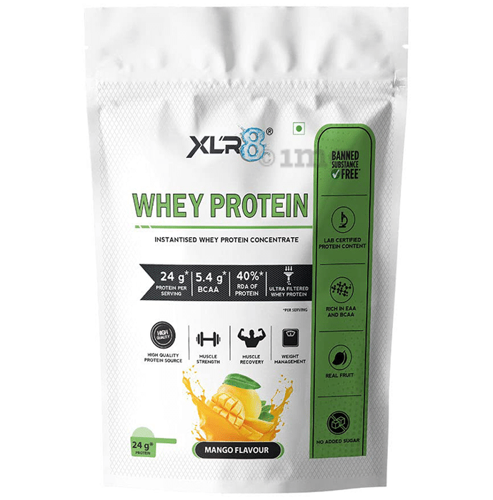 XLR8 Sports Nutrition Whey Protein Instantised Whey Protein Concentrate Mango