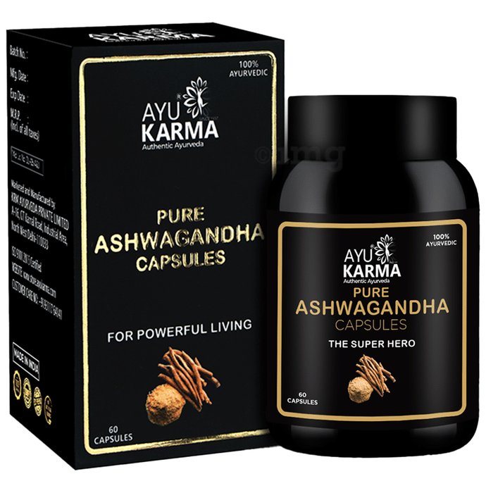 Ayukarma Pure Ashwagandha Capsule (60 Each)