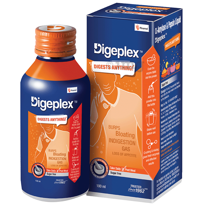 Digeplex Syrup | For Burps, Bloating, Indigestion, Gas & Loss of Appetite | Sugar-Free