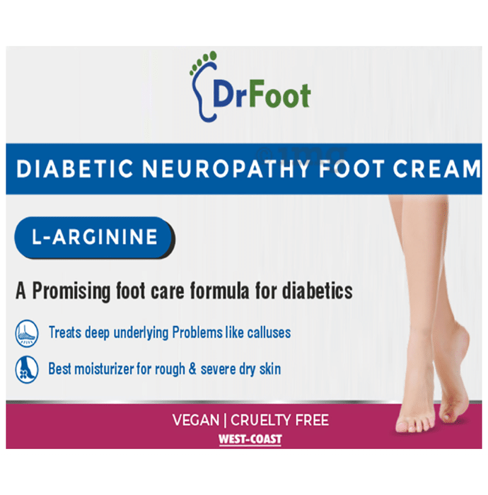 Dr Foot Diabetic Neuropathy Foot Cream with L-Arginine | Paraben-Free