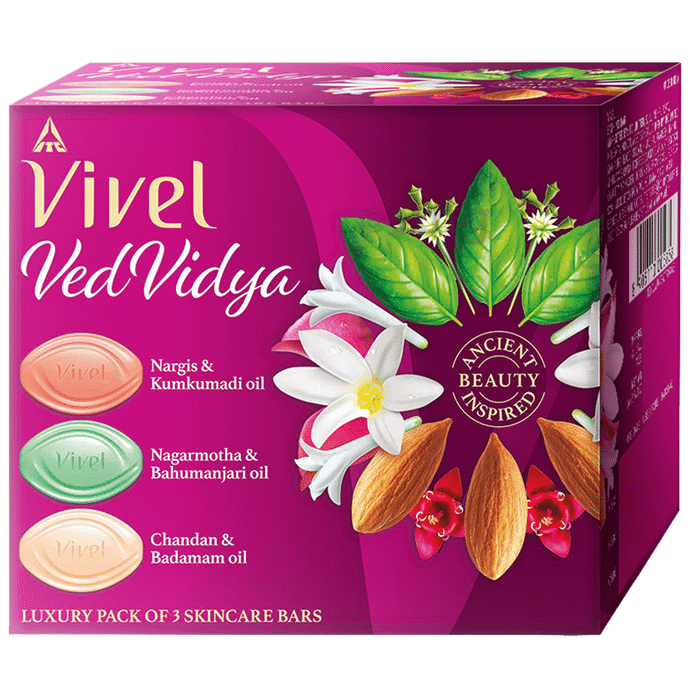 Vivel Vivel VedVidya Luxury Pack of Skincare Soap (100gm Each)