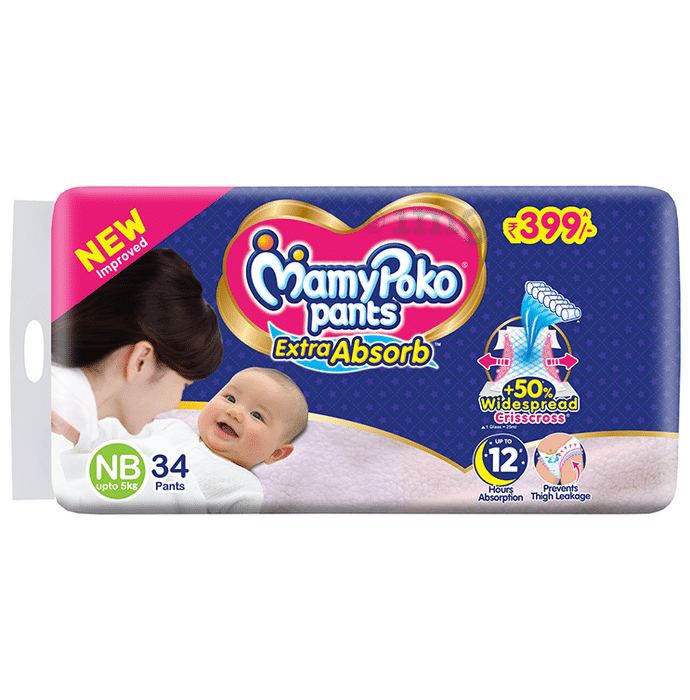 MamyPoko Extra Absorb Diaper Pants Large, 5 Count Price, Uses, Side  Effects, Composition - Apollo Pharmacy
