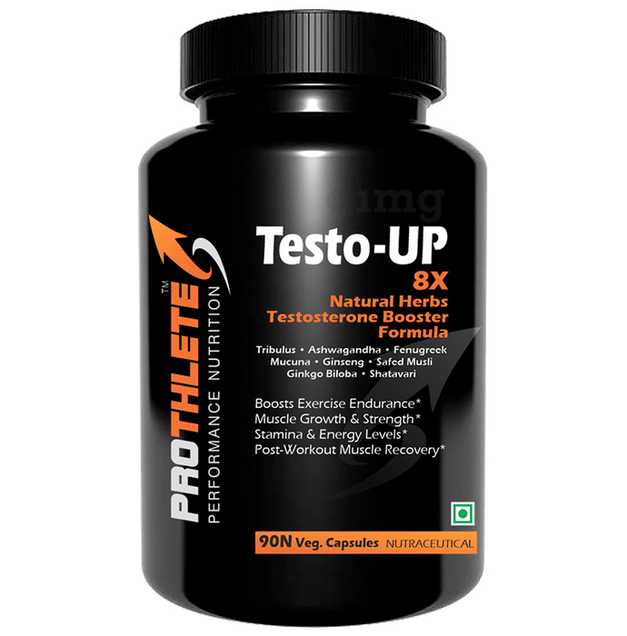 Prothlete Testo-Up 8X Natural Herbs Testosterone Booster Formula Veg Capsule