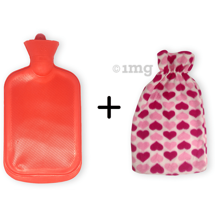 Sahyog Wellness Red Hot Water Bottle/Bag with Cover-Cover Color May Vary