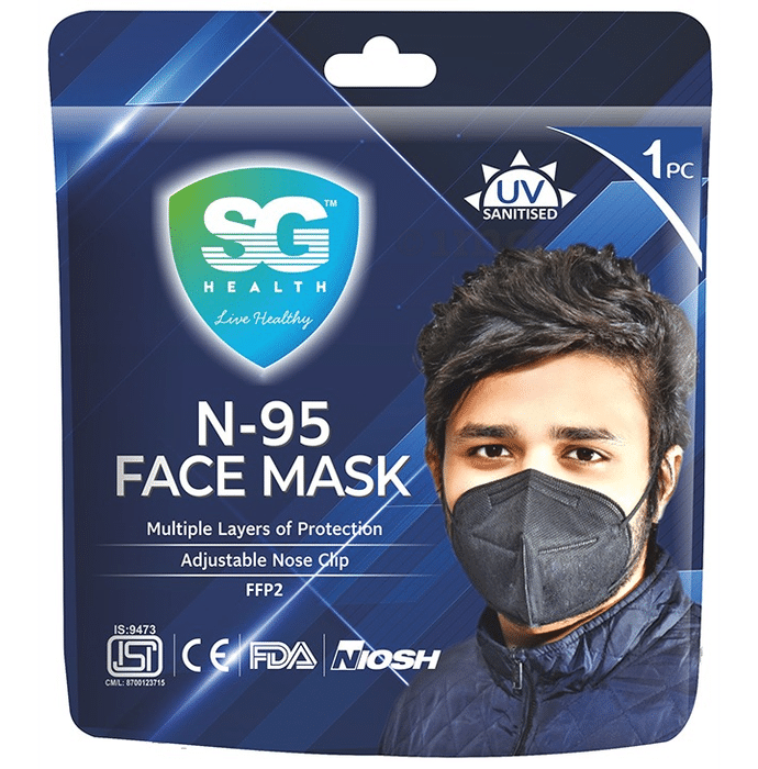 SG Health N 95 Face Mask with Headloop Assorted