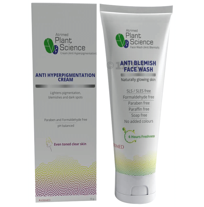 Atrimed Plant Science Combo Pack of Anti Hyperpigmentation Cream (15gm) and Anti Blemish Face Wash (50ml)