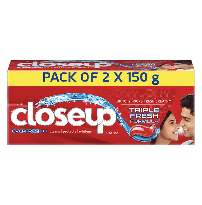 Closeup Everfresh+ Red Hot Toothpaste (150gm Each)