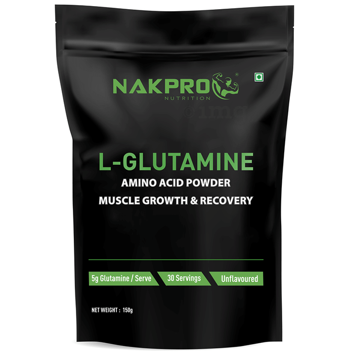 Nakpro Nutrition L-Glutamine Amino Acid Powder Unflavoured