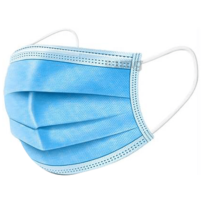 Medisafe 3 Ply Face Mask with Meltblown Filter Blue Elastic
