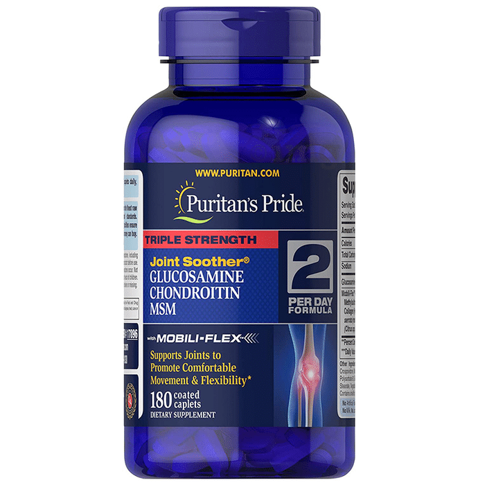 Puritan's Pride Triple Strength Joint Soother Glucosamine Chondroitin Msm Coated Caplet