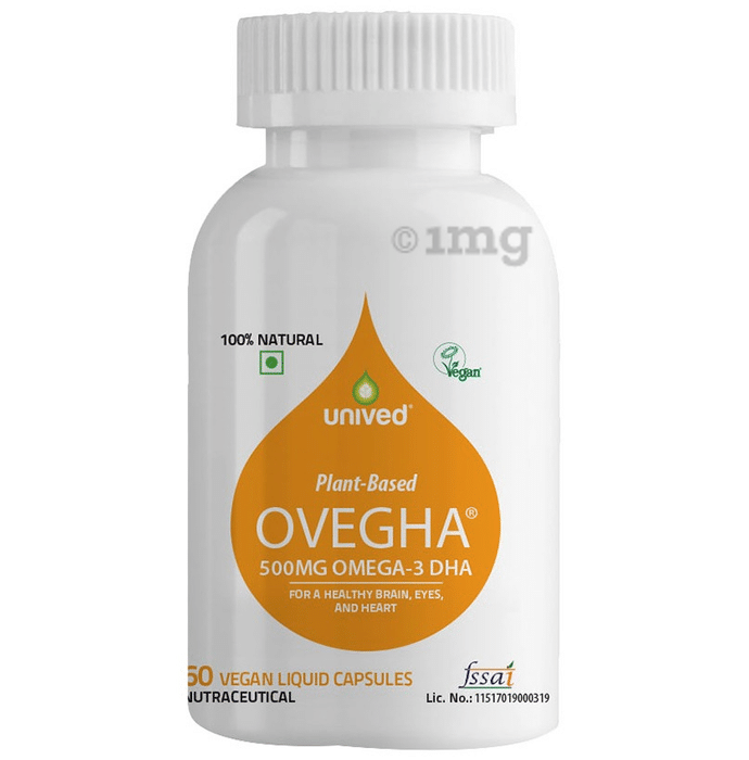Unived Ovegha 500mg Omega 3 DHA Vegan Liquid Capsule