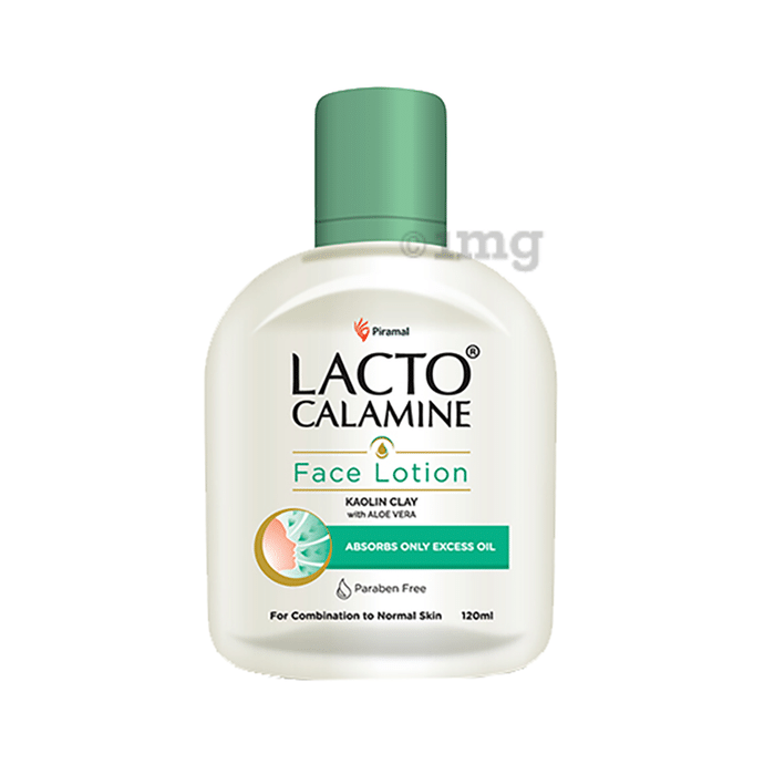 Combo Pack of Piramal Lacto Calamine Face Wash 100ml, Lacto Calamine Face Lotion Combination to Normal Skin 120ml & Lacto Calamine Aloe Vera Gel 150gm