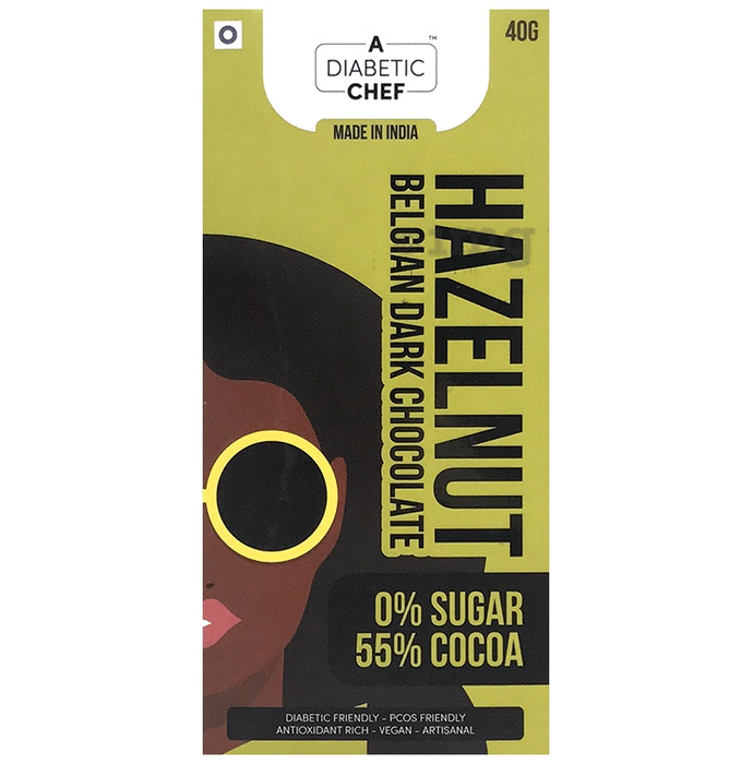 A Diabetic Chef Hazelnut Belgian Dark Chocolate (40gm Each)