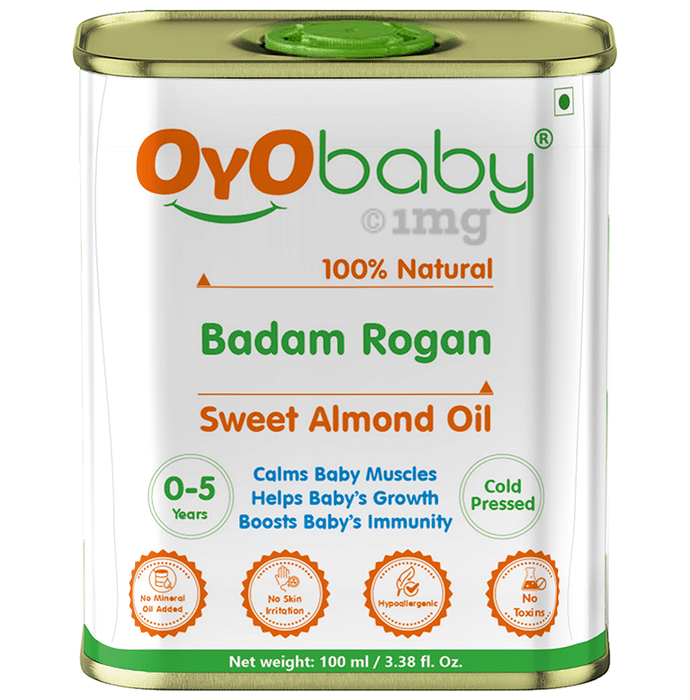 Oyo Baby 100% Natural Badam Rogan Sweet Almond Oil for 0 to 5 years