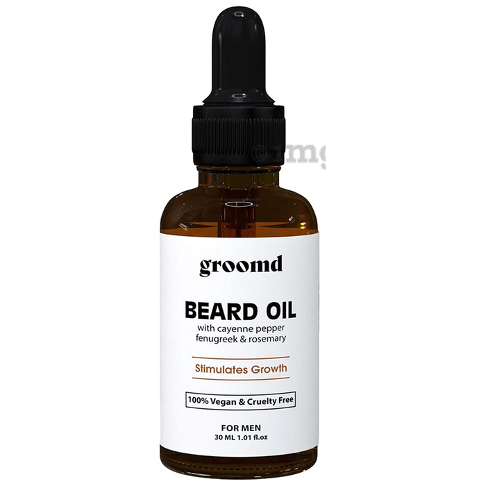 Groomd Beard Oil for Men with Cayenne Pepper, Fenugreek & Rosemary for Beard Growth