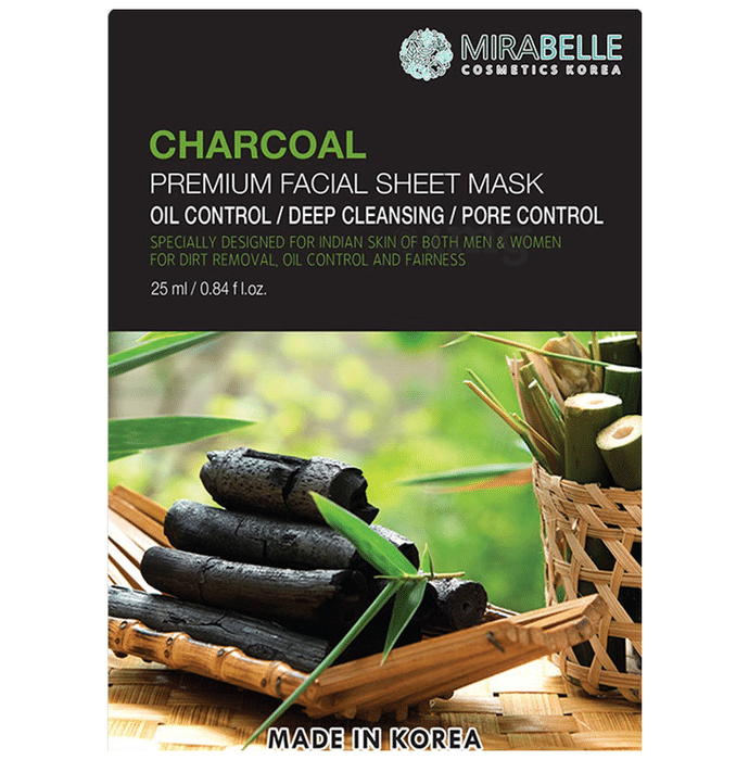 Mirabelle Cosmetics Korea Charcoal Premium Facial Sheet Mask