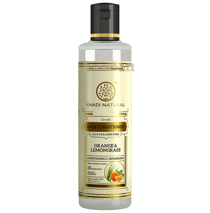 Khadi Naturals Herbal Orange & Lemongrass Hair Conditioner SLS & Paraben Free