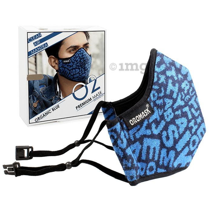 Oromask O2 N95 Designer Anti Pollution Mask Organic Blue