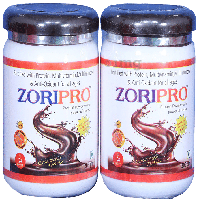 Zoripro Protein Powder with Power of Herbs (200gm Each) Chocolate