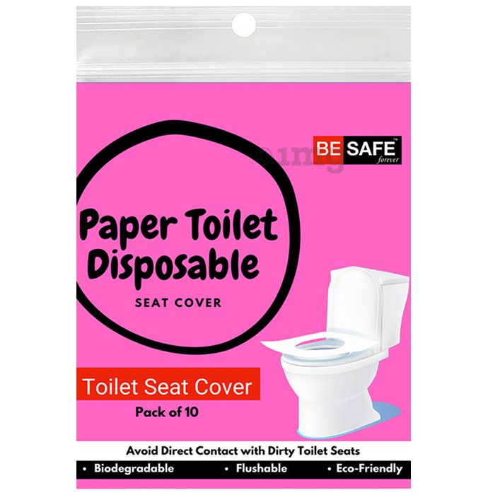 Be Safe Forever Disposable Paper Toilet Seat Cover (10 Each) Pink
